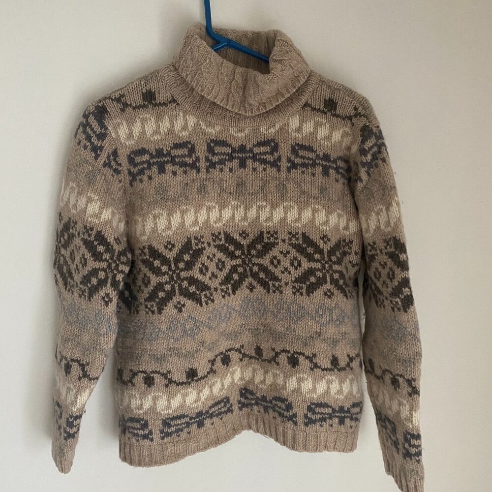 100% Wool Talbots Turtleneck Sweater Size M